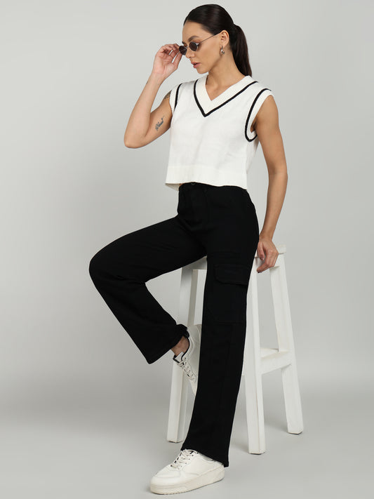 Trendy black cargo denim jeans from OMG Jeans, featuring a relaxed fit with utility pockets, styled with a chic sleeveless sweater vest and white sneakers for a modern street-style look.
Trendy black cargo denim jeans from OMG Jeans, featuring a relaxed fit with utility pockets, styled with a chic sleeveless sweater vest and white sneakers for a modern street-style look.
Trendy black cargo denim jeans from OMG Jeans, featuring a relaxed fit with utility pockets, styled with a chic sleeveless s