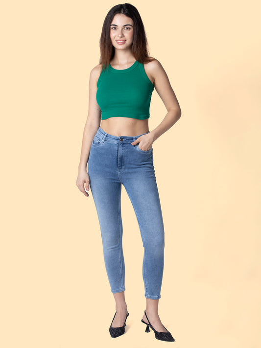 Women Light Blue Skinny Fit Stretchable Jeans