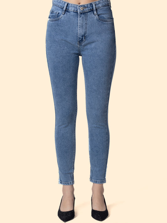 Women Navy Blue Skinny Fit Stretchable Jeans